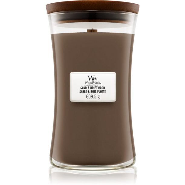 Woodwick Sand & Driftwood ароматна свещ  с дървен фитил 609.5 гр.