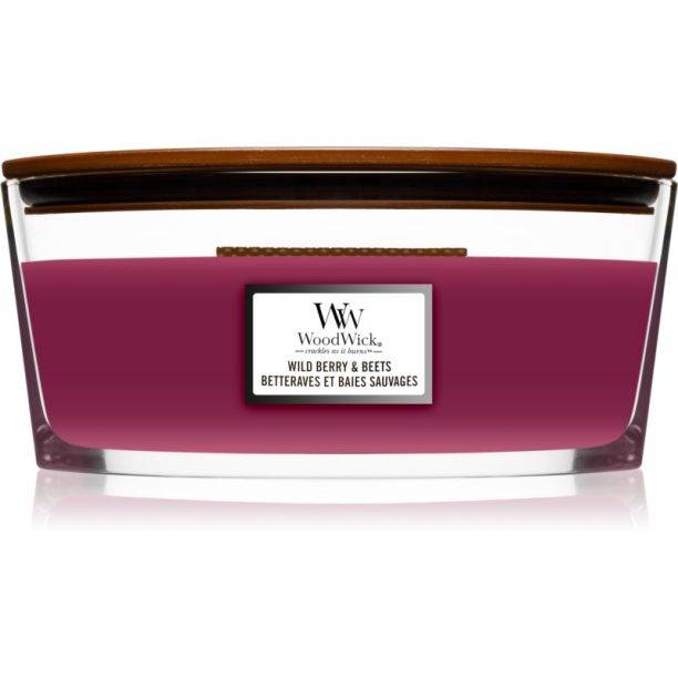 Woodwick Wild Berry & Beets ароматна свещ с дървен фитил (hearthwick) 453