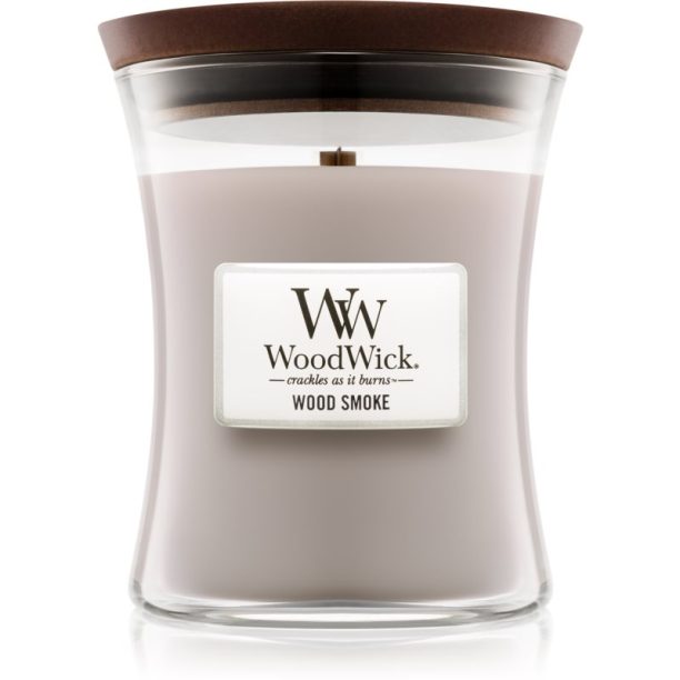 Woodwick Wood Smoke ароматна свещ  с дървен фитил 275 гр.