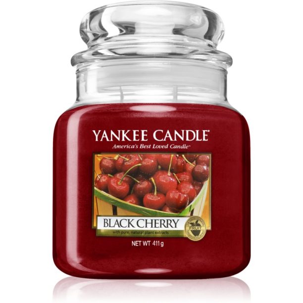 Yankee Candle Black Cherry ароматна свещ Classic средна 411 гр.