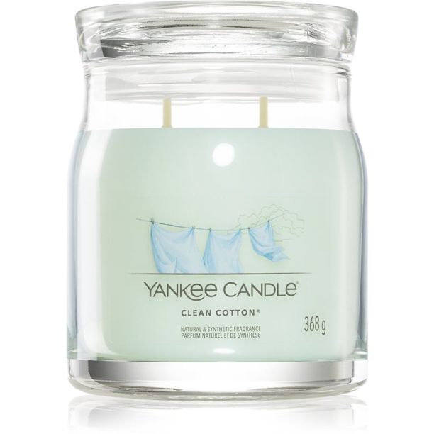 Yankee Candle Clean Cotton ароматна свещ Signature 368 гр.