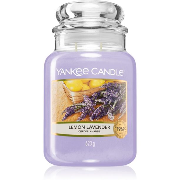 Yankee Candle Lemon Lavender ароматна свещ Classic малка 623 гр.