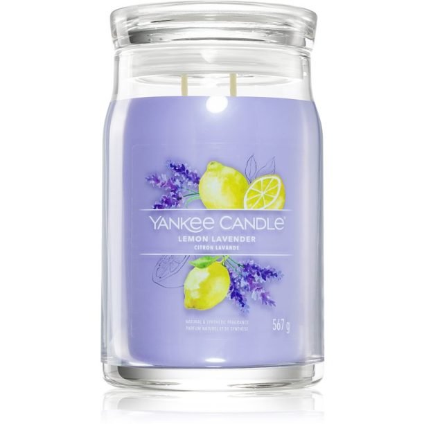 Yankee Candle Lemon Lavender ароматна свещ Signature 567 гр.