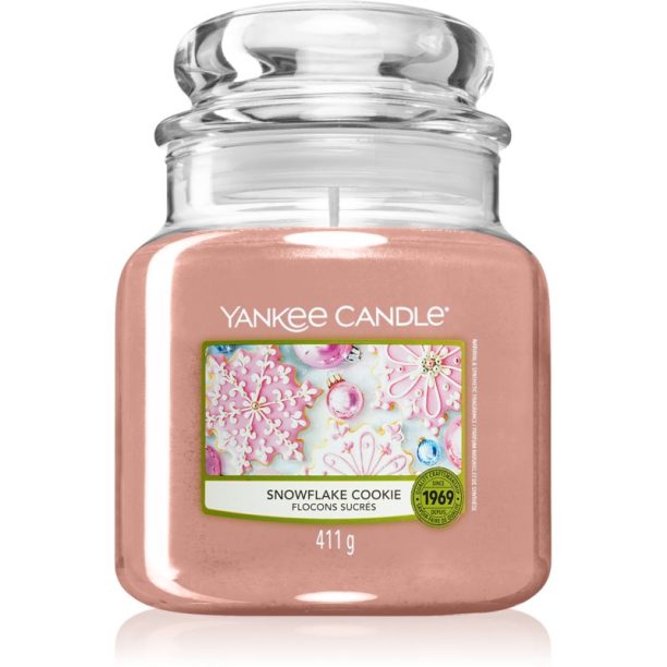 Yankee Candle Snowflake Cookie ароматна свещ Classic голяма 411 гр.