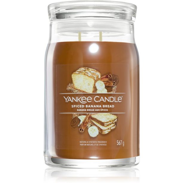 Yankee Candle Spiced Banana Bread ароматна свещ Signature 567 гр.