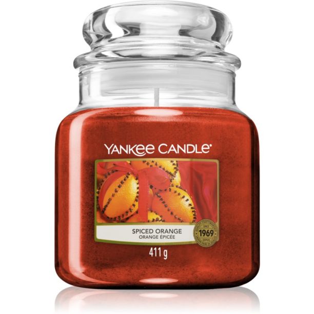 Yankee Candle Spiced Orange ароматна свещ Classic средна 411 гр.