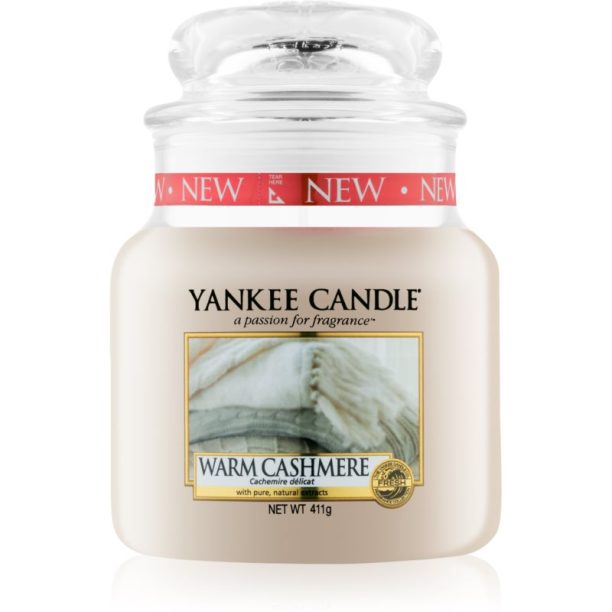 Yankee Candle Warm Cashmere ароматна свещ Classic голяма 411 гр.