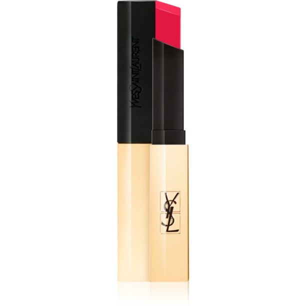 Yves Saint Laurent Rouge Pur Couture The Slim тънко матиращо червило с кожен ефект цвят 29 Coral Revolt 2