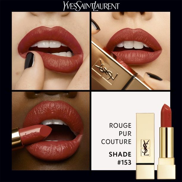 Yves Saint Laurent Rouge Pur Couture червило с хидратиращ ефект цвят 153 Chilli Provocation 3