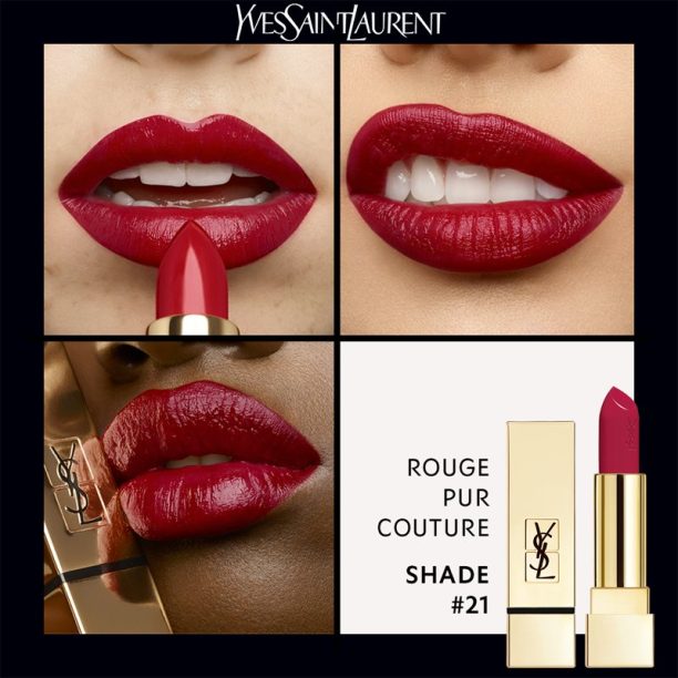 Yves Saint Laurent Rouge Pur Couture червило с хидратиращ ефект цвят 21 Rouge Paradoxe 3