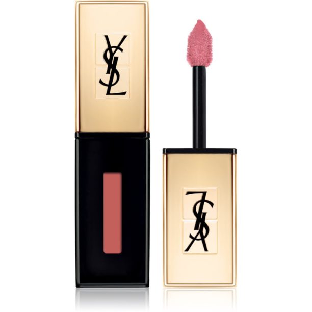 Vernis À Lèvres Glossy Stain Yves Saint Laurent Vernis À Lèvres Glossy Stain дълготрайно червило и гланц за устни 2 в 1 цвят 07 Corail Aquarelle 6 мл.