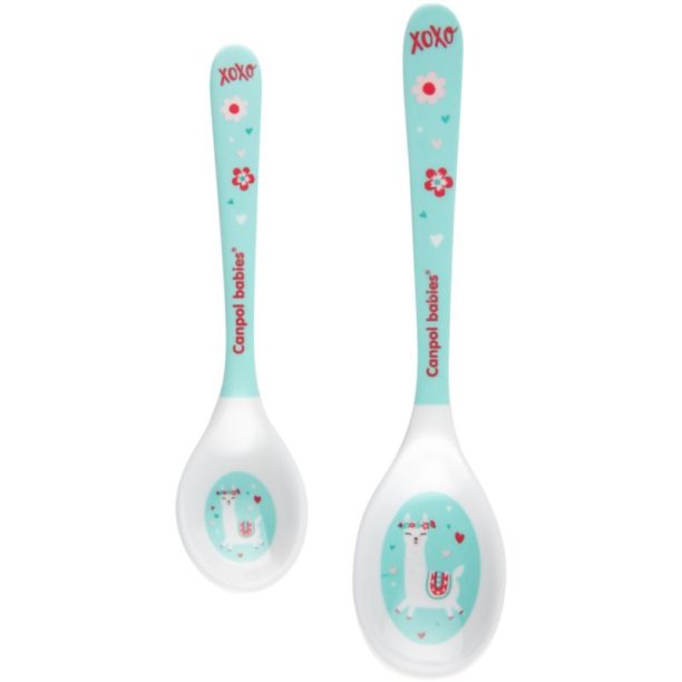 canpol babies Exotic Animals Spoon лъжичка Turquoise 2 бр.