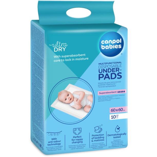 canpol babies Multifunctional Underpads еднократни подложки за смяна на пелените 60x60 cm 10 бр.