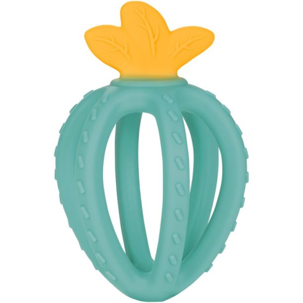 canpol babies Silicone Sensory Teether Strawberry гризалка Turquoise 3m+ 1 бр.