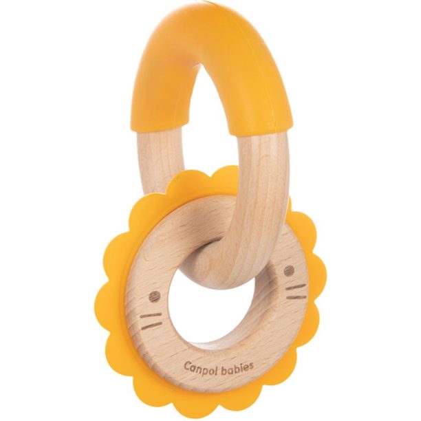 canpol babies Teethers Wood-Silicone Lion гризалка 1 бр.