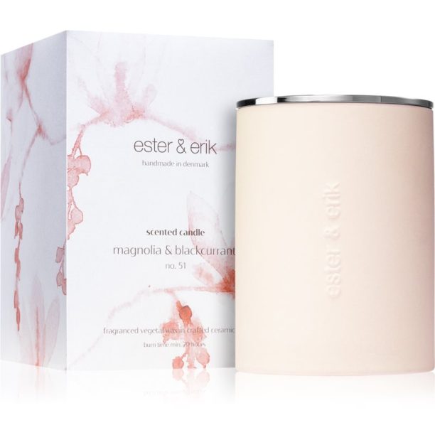 ester & erik scented candle magnolia & blackcurrant (no. 51) ароматна свещ 350 гр. на ниска цена