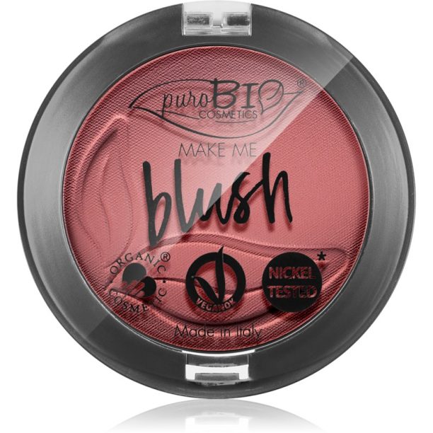 puroBIO Cosmetics Long-lasting Blush руж - пудра цвят 06 Cherry Blossom 5