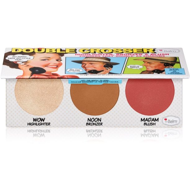 theBalm Double Crosser® палитра за лице 3 в 1 8