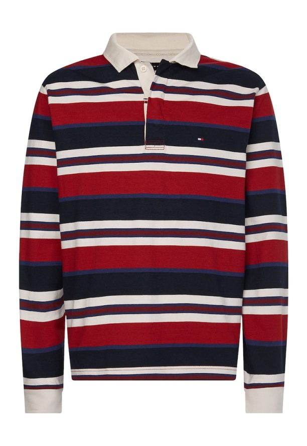 Блуза от органичен памук на райе с яка Tommy Hilfiger