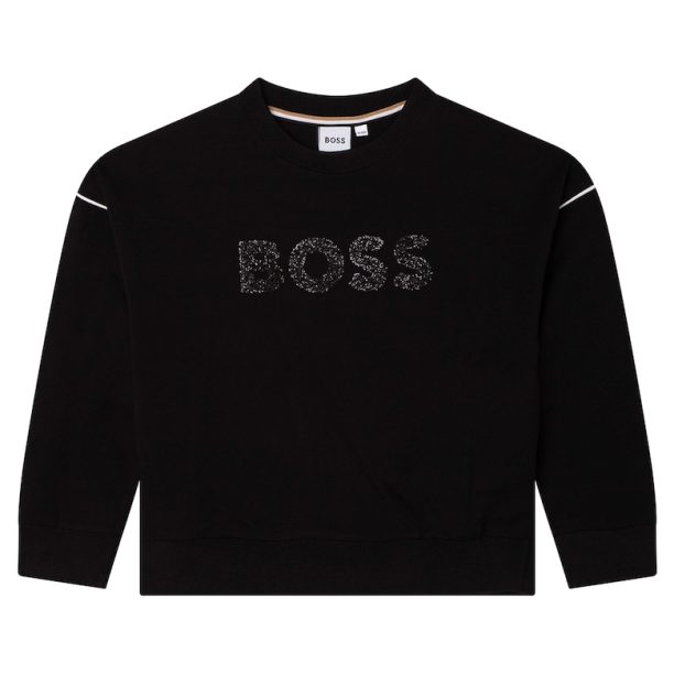 Блуза с лого от пайети BOSS Kidswear