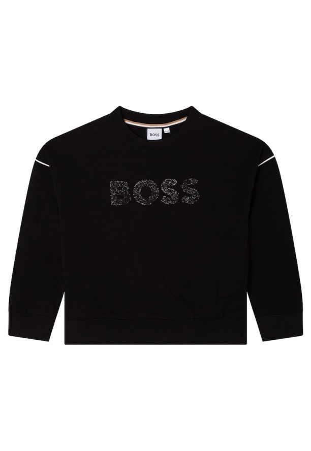 Блуза с лого от пайети BOSS Kidswear