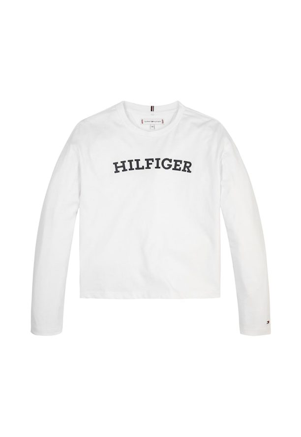 Блуза с овално деколте и лого Tommy Hilfiger