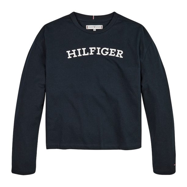 Блуза с овално деколте и лого Tommy Hilfiger