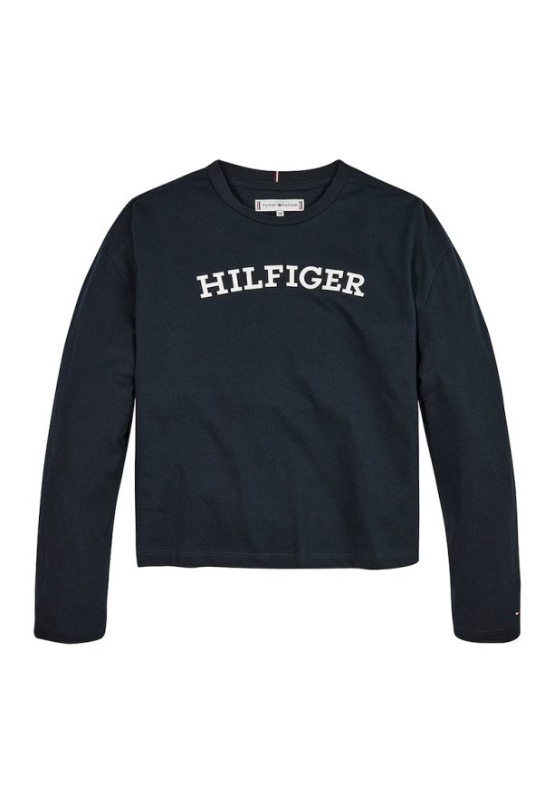 Блуза с овално деколте и лого Tommy Hilfiger