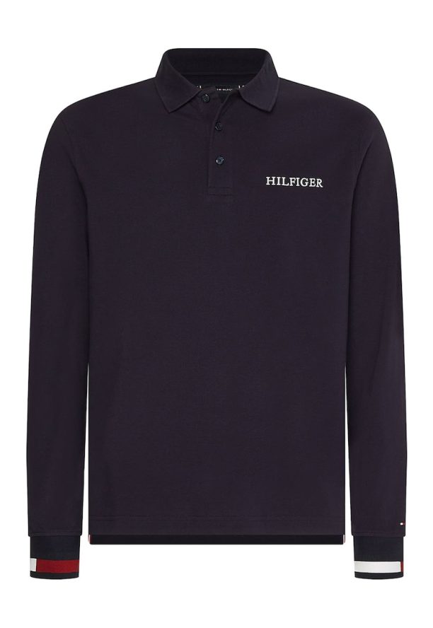 Блуза с яка и бродирано лого Tommy Hilfiger