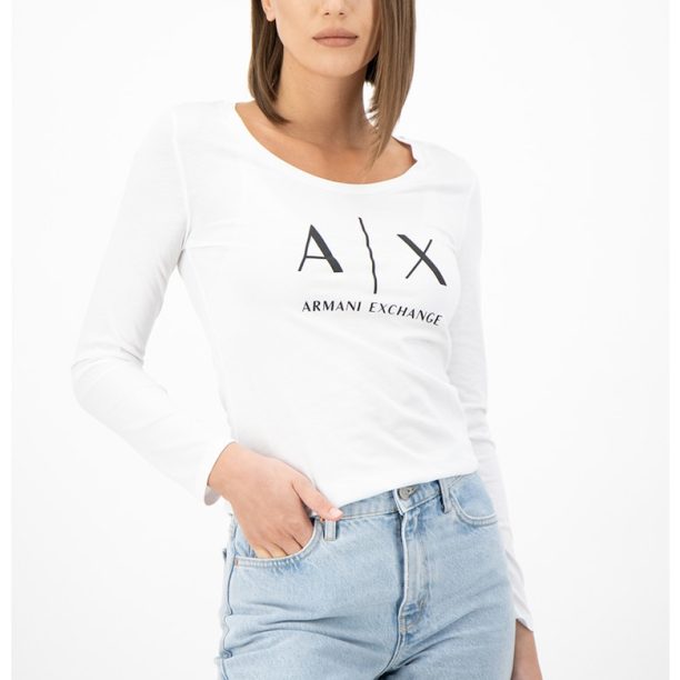 Вталена блуза с лого ARMANI EXCHANGE