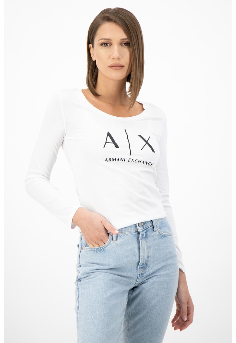 Вталена блуза с лого ARMANI EXCHANGE