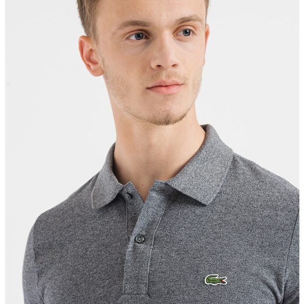 Вталена тениска от пике с яка PH4012-00-031 Lacoste