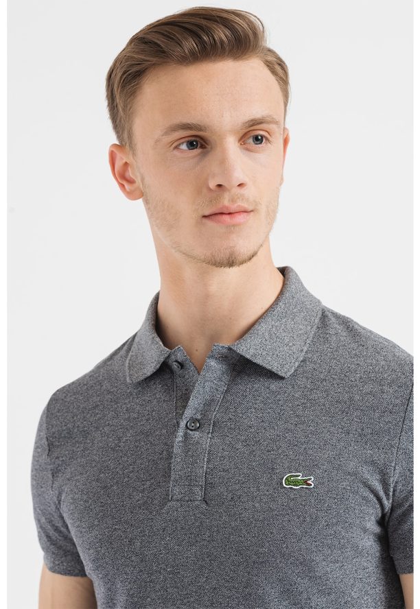 Вталена тениска от пике с яка PH4012-00-031 Lacoste