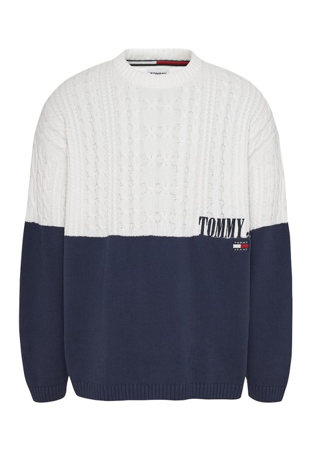 Двуцветен пуловер от органичен памук Tommy Jeans