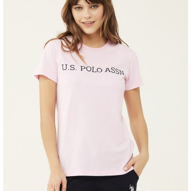 Домашна памучна тениска с лого US Polo Assn