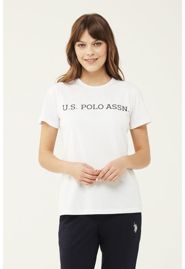 Домашна памучна тениска с лого US Polo Assn