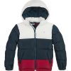 Зимно яке с качулка и дизайн с цветен блок Tommy Hilfiger