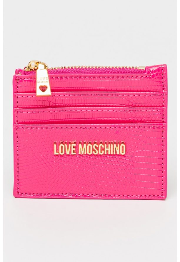 Калъф за карти от еко кожа с шагрен Love Moschino