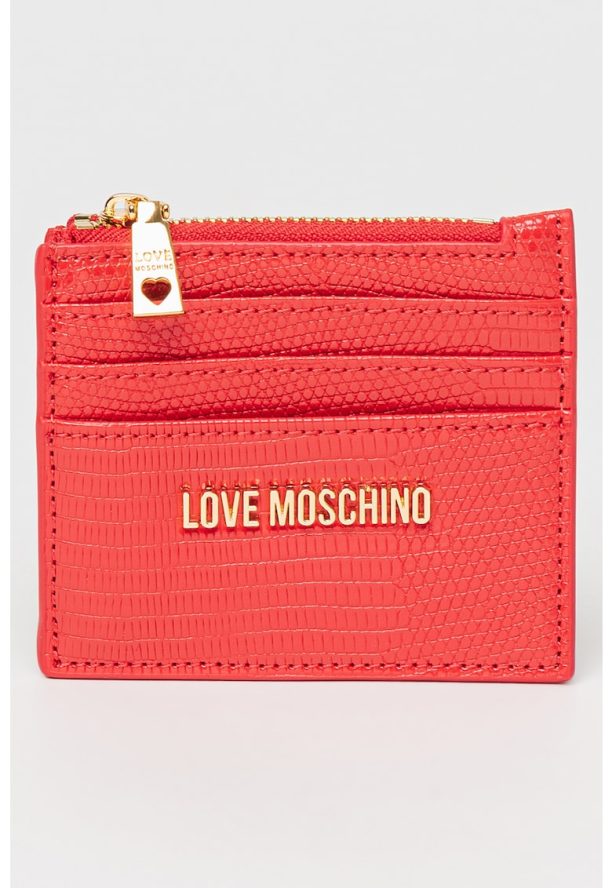 Калъф за карти от еко кожа с шагрен Love Moschino