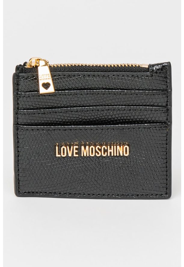 Калъф за карти от еко кожа с шагрен Love Moschino