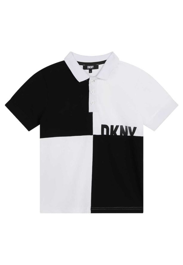 Карирана тениска с яка DKNY