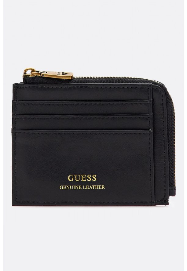 Кожен портфейл с лого Guess