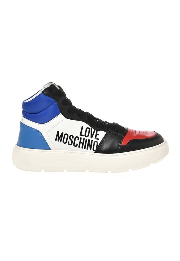 Кожени спортни обувки с контраст Love Moschino