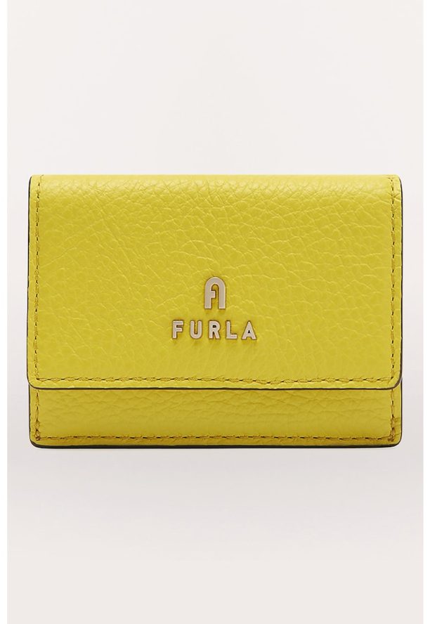 Кожено портмоне Camelia с метално лого Furla