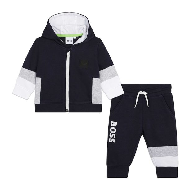 Комплект с памук с контрасти - 2 части BOSS Kidswear