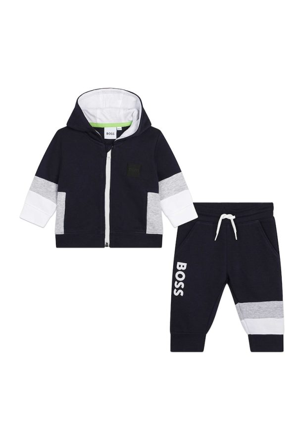 Комплект с памук с контрасти - 2 части BOSS Kidswear