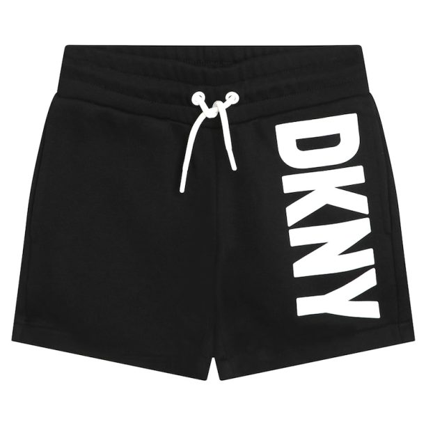 Къс панталон с висока талия и лого DKNY