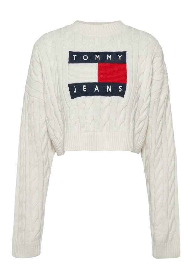 Къс пуловер с плетка осморка Tommy Jeans