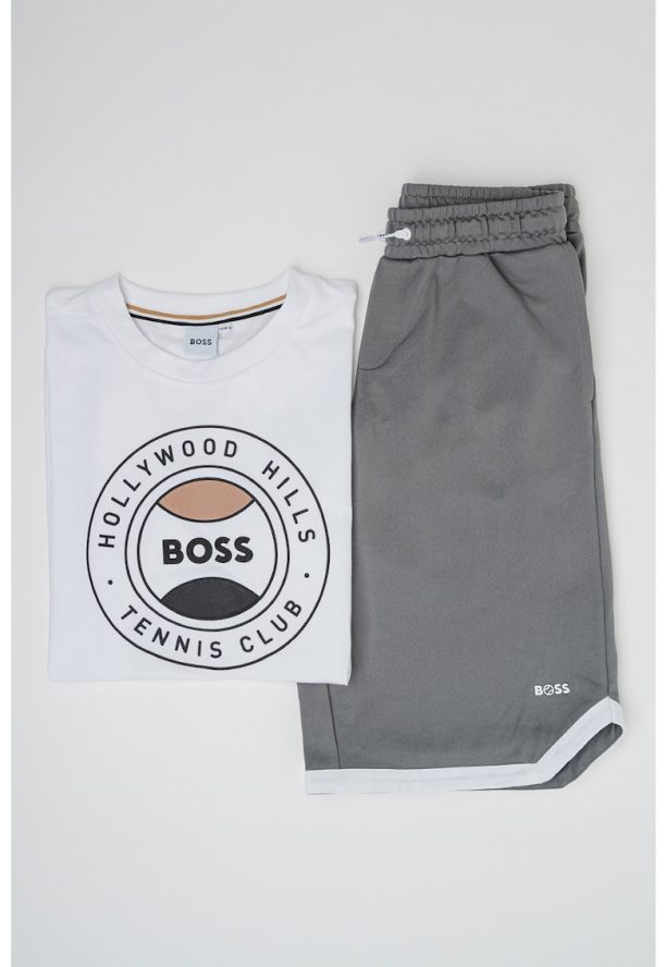 Къс спортен екип с лого BOSS Kidswear