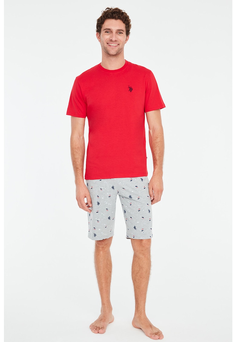 Къса пижама с лого US Polo Assn